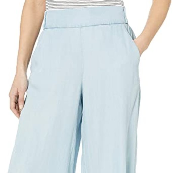 TRIBAL JEANS Chambray Wide Leg Crop Pants XL NWT - Picture 3 of 11